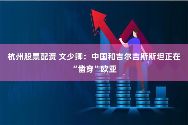 杭州股票配资 文少卿:中国和吉尔吉斯斯坦正在“凿穿”欧亚